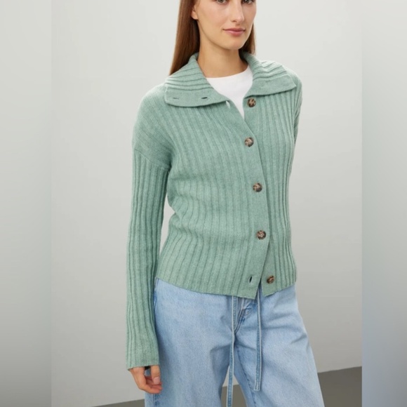 Madewell oversized collar wool blend cardigan - Picture 3 of 8